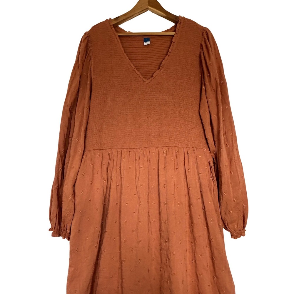 Old Navy Waist Defined Swiss Dot Midi Dress Xl Puff Sleeve Cottagecore Prairie - Picture 5 of 15